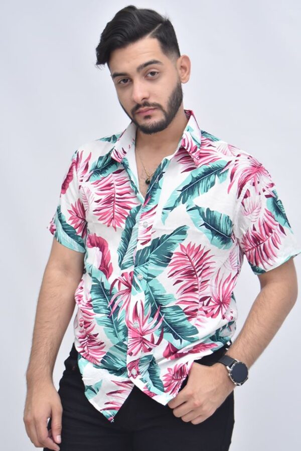 Camisa Challis Floreado