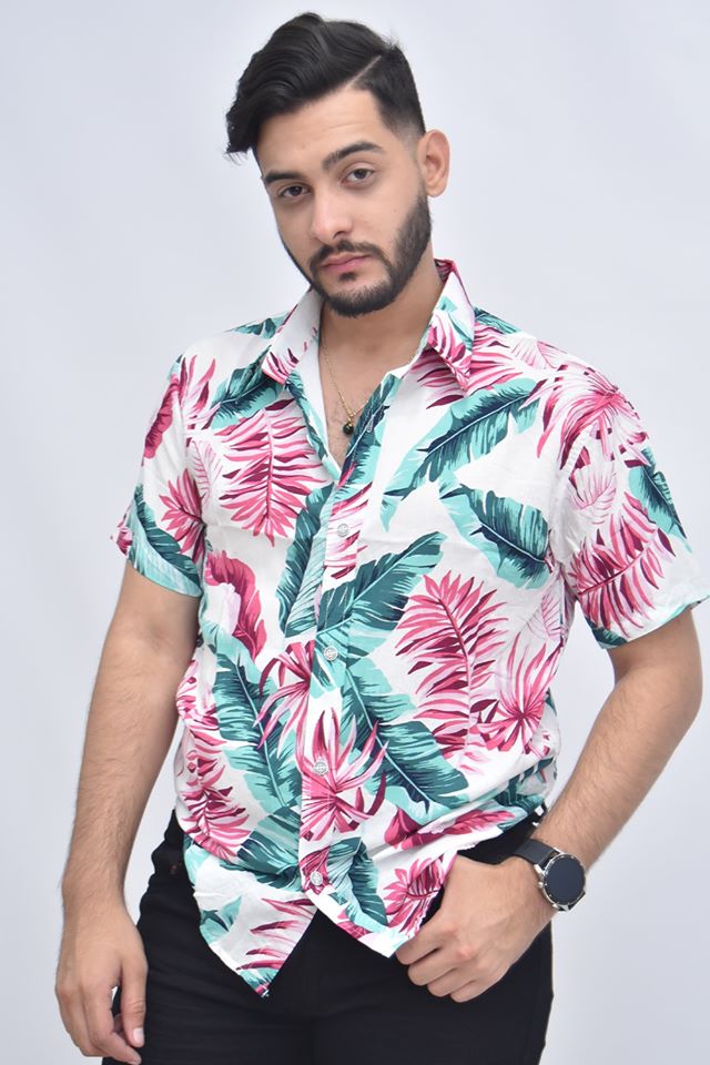 Camisa Challis Floreado